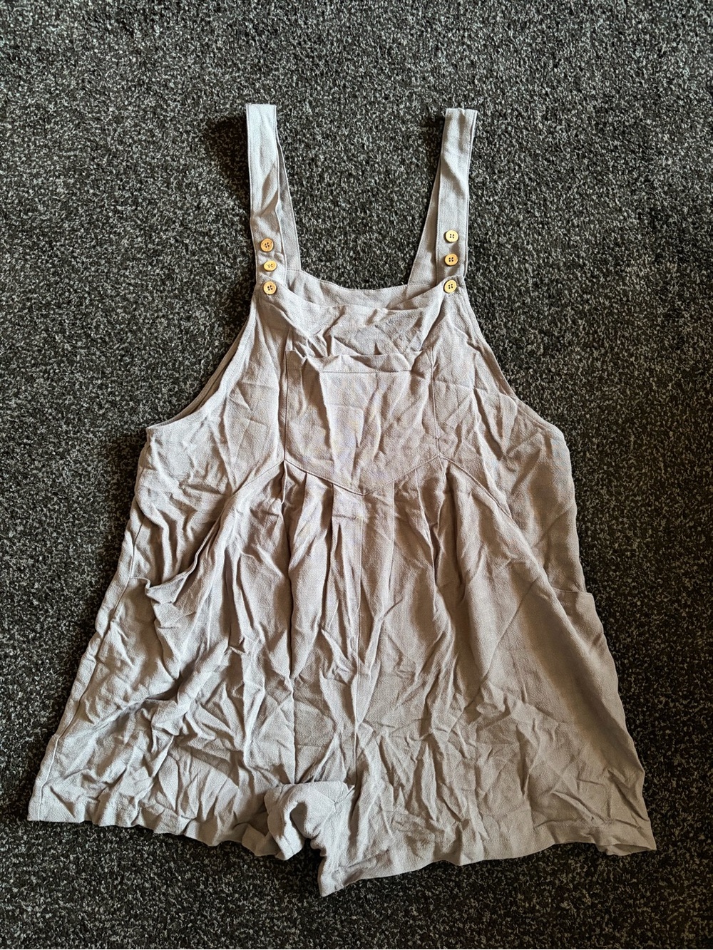 Amazon Essentials Sandstone Beige Sleeveless Button-Strap Romper